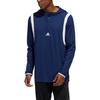 Adidas Solid Color Logo Stripe Print Hoodie Pullover Long Sleeve Sweatshirt Unisex Tops Navy HF6648
