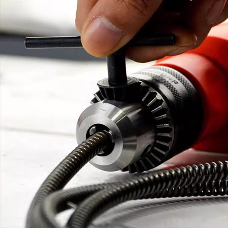 Electric Drill Sewer Dredging Spring 1-5 Meters Drain Cleaner Machine Extension Pipe Dredger with Connector for Home Plumbing