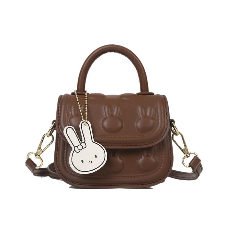 Printing Rabbit Motif Kids Messenger Bag With Pu Material For Play Everyday