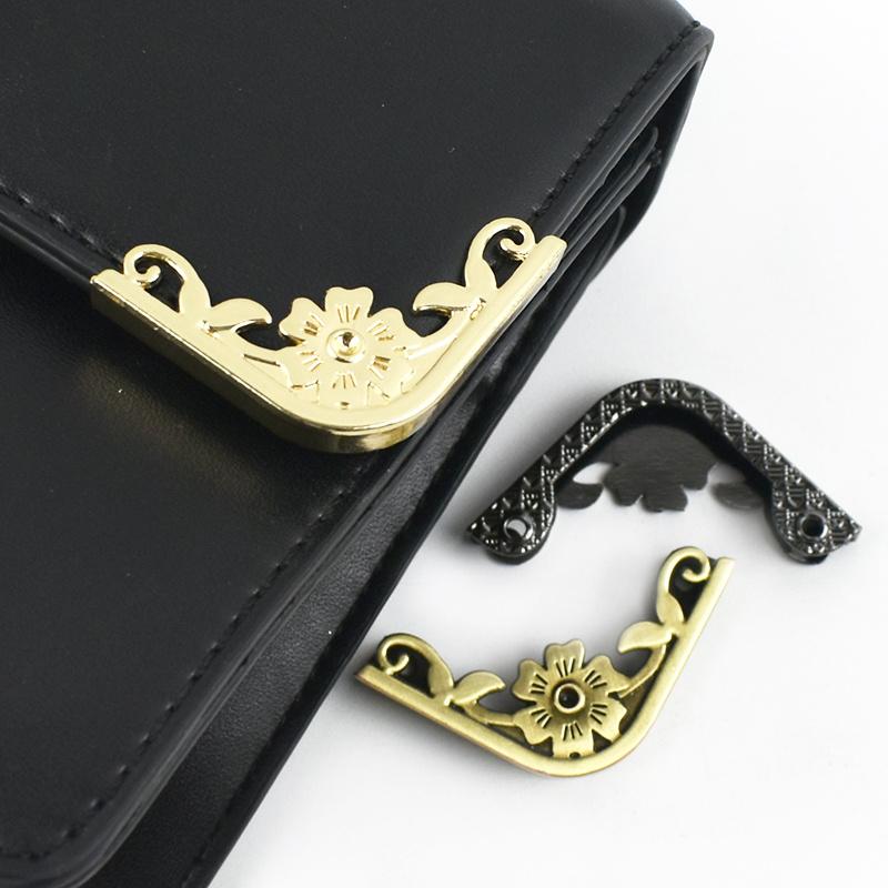 5pcs Metal Protector Corner Buckles For Bag Edging Clasp Screws Purse Book Cover Corners End Lock Hardware Accessories