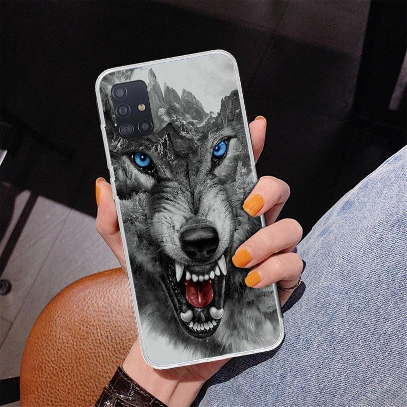 Angry Animal Wolf Fierce Phone Case For Samsung Galaxy A52 A32 A22 A12 A51 A31 A50S A30S A20S A10S Note 20 Ultra 10 Plus S10 A72