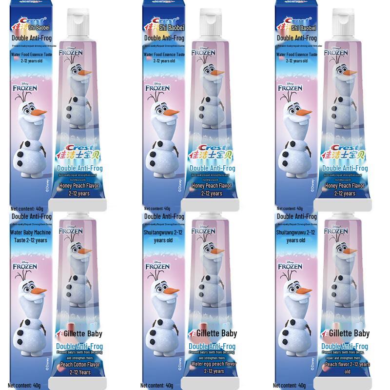 Crest Dual-Action Kids Anti-Cavity Toothpaste, Olaf, 6-Pack