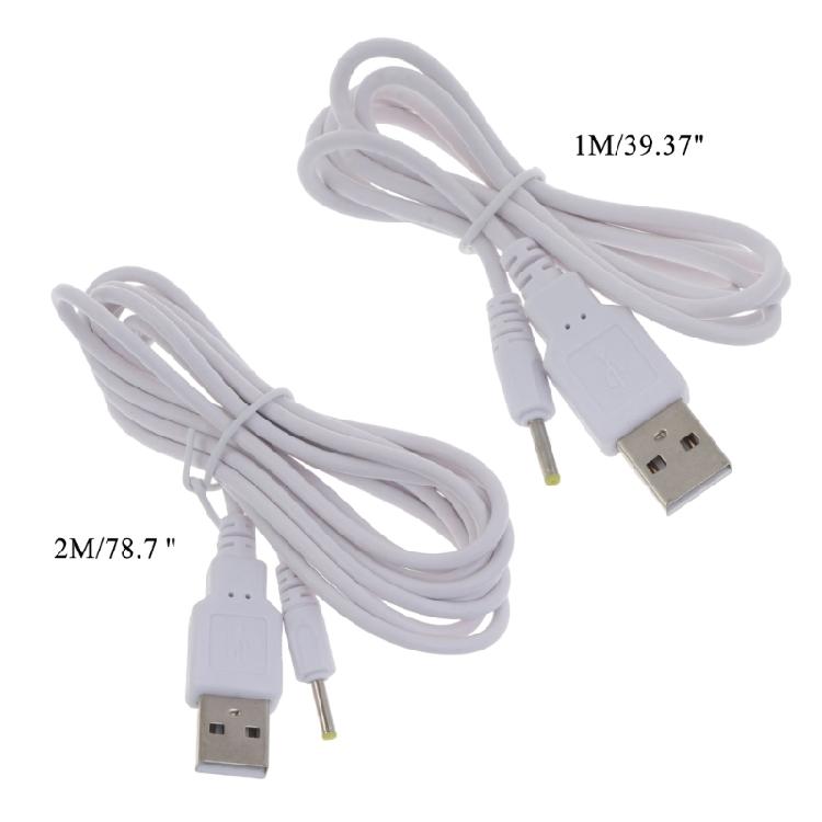 5V USB to DC 2.5mm x 0.7mm Jack Power Cable Durable Materials 1Meter/2Meter