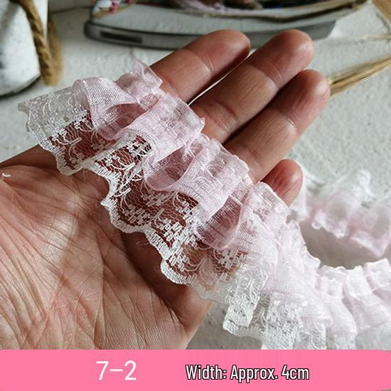 Handmade Lace Trim: Mesh for Baby Clothes, Curtains, Skirts, Pleated Decorative Fabric