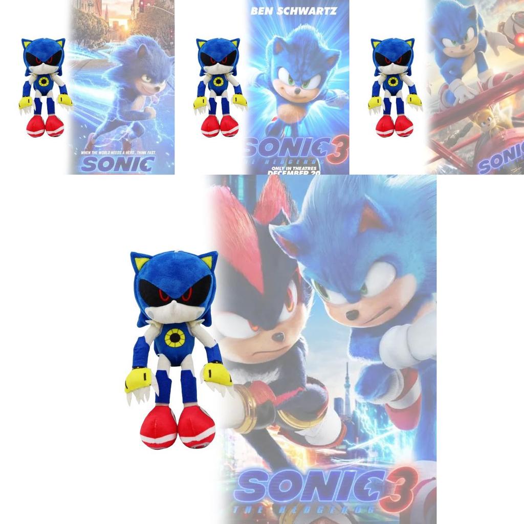 Sonic The Hedgehog Plüschtier mit superweichem Kurzflor für Kinder Geschenk