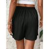 Damen Hohe Taille Einfarbige Shorts Frühling Sommer Mode Hose Dame Lässiges Outfit Kurze Hosen Strand Einfache Kleidung