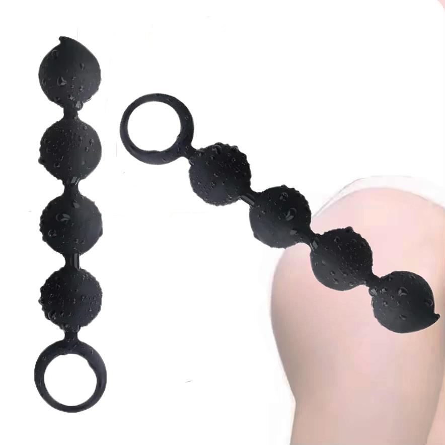 Anal Beads Silicone Butt Plug Anal Balls Sex Toys G-Spot Stimulating Butt Plugs Prostate Stimulator Couple Flirt Gay SM Sex Toys