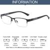 Business Half Frame Reading Glasses Fashion Design Office Presbyopia Eyewear HD TR90 Anti-blue Light Diopter Eyeglasses