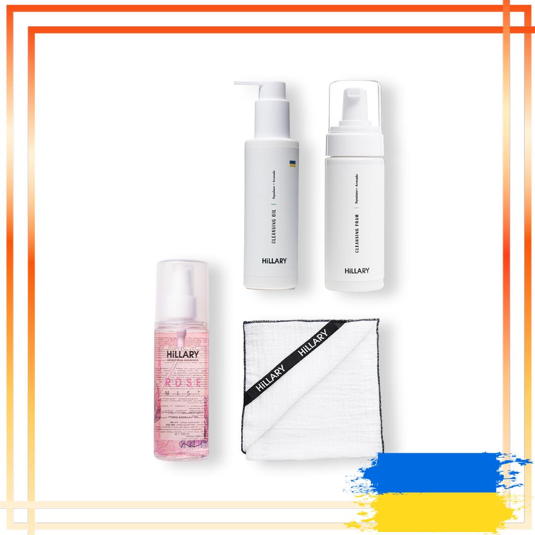 

Набір Очищення та тонізування для сухої та чутливої шкіри + Муслинова серветка