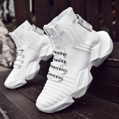 Men Knit Upper Breathable Sport Shoes Socks Sneakers  Sock Boots Man Shoes High Top Running Shoes for Men