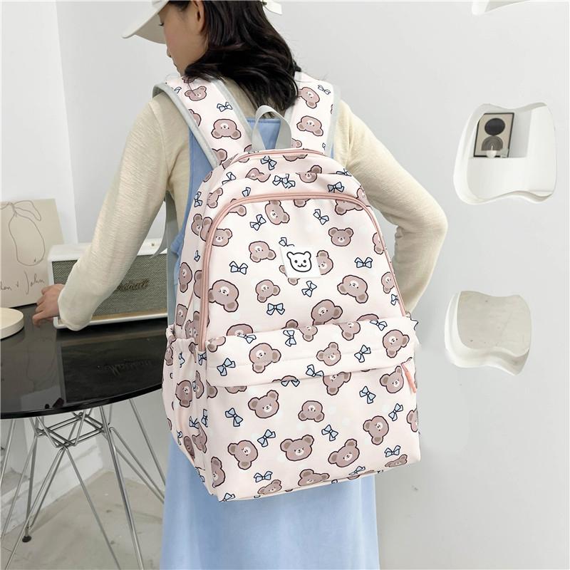 

Школьный рюкзак женского медведя с принтом