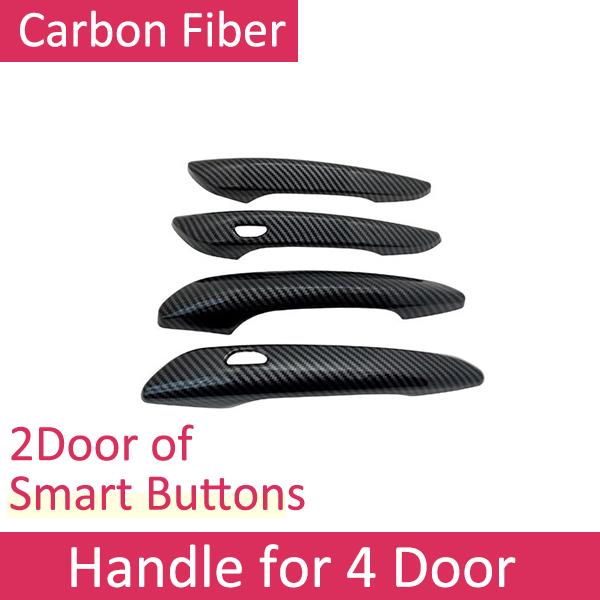 For Mazda CX-60 CX60 CX 60 KH ~2024 Car Smart Door Handle Cover Trim Set Gloss Black Carbon Fiber Chrome Exterior Accessorie