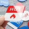 2 Pairs Acrylic Hot Cold Sign Waterproof Self-adhesive House Kitchen Bathroom Office Water Temperature