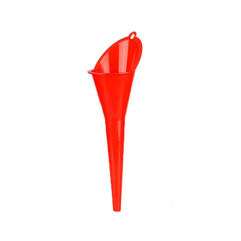 Car Refueling Longer Funnel Anti-splash Plastic Auto Long Mouth Oil Funnels Engine Funnel Motorcycle Refueling Car Accessories красный