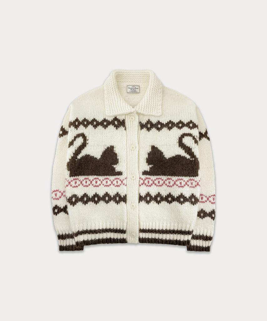 Sseomweeobeoteo Cat Vintage Alpaca Sweater - Ivory