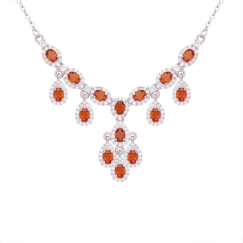 

Натуральный ожерелье Fanta Женское S925 Серебряный кулон-кисточка Xiaohongshu Wechat Каналы Цветное Сокровище Ювелирные изделия