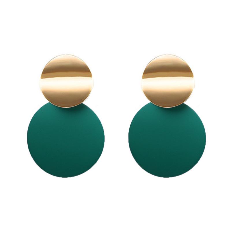 2023 Asymmetrical Round Metal Earrings - European & American Fashion Brand for Women