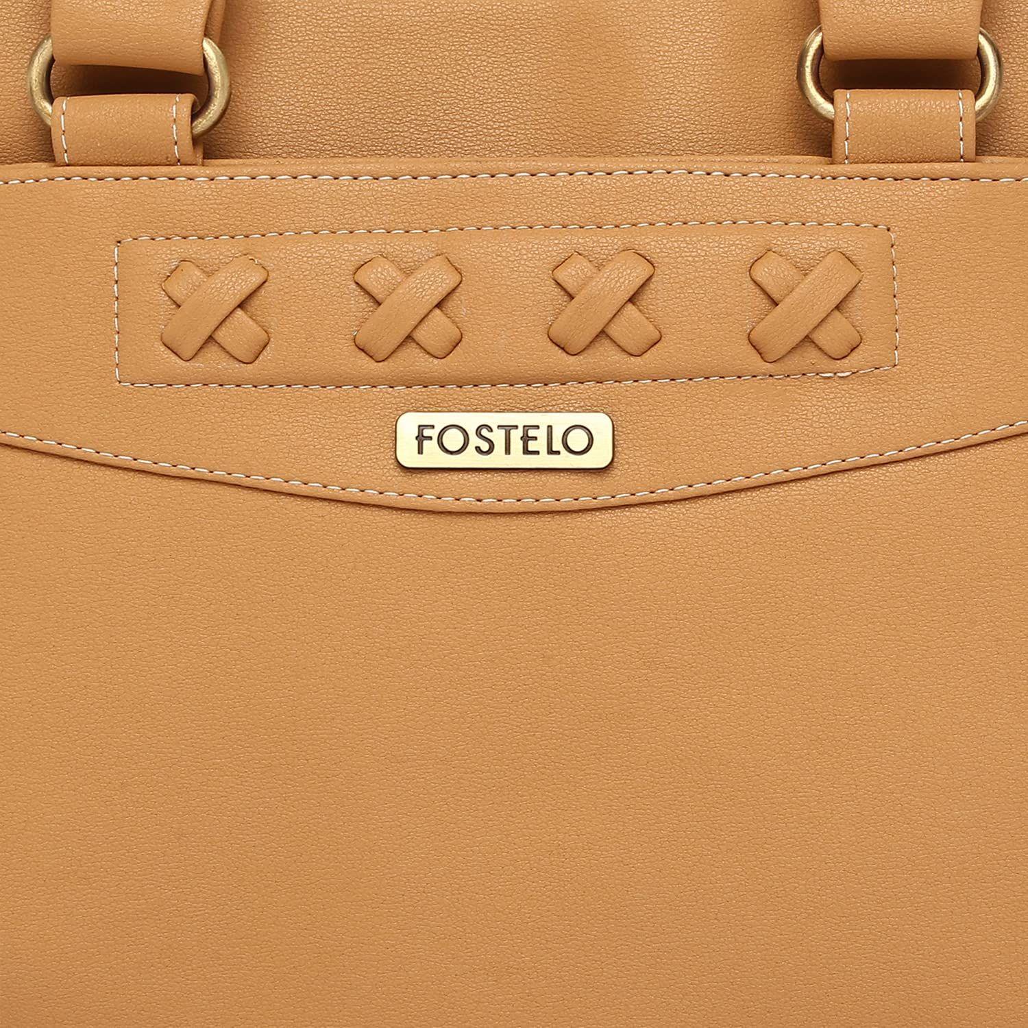 Женская сумка из искусственной кожи со стороны океана (большой) 10 x 9 x 5 in коричневый — фото 3