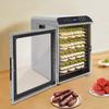 12-Trays Stainless Steel Food Dryer,Silver Rectangular Food Dehydrator Machine 42*31*46.5cm for Dry Nuts,Fruits