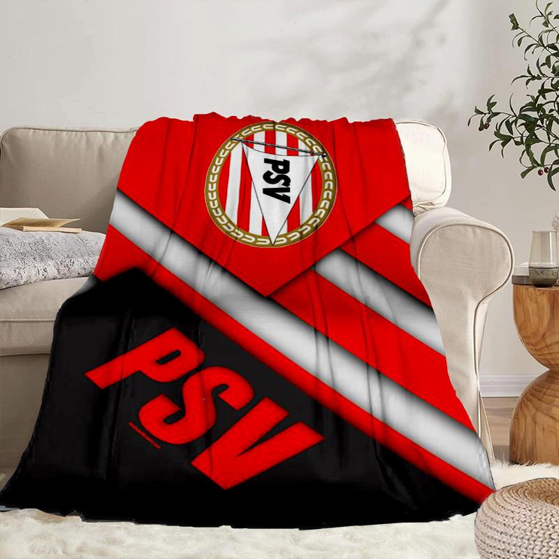 Coperta portatile/morbida con stemma PSV Eindhoven, coperta da letto, adatta per viaggi, campeggio, soggiorni, uffici, divani, regali per tifosi