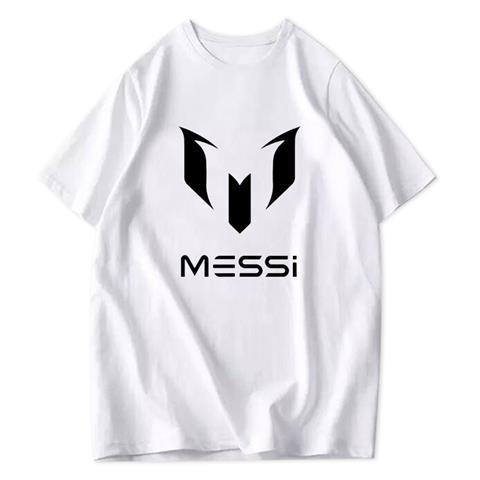 Football Messi Barcelona Messi Tshirt Short Sleeve Fans Pure Cotton Loose Sports Half Sleeve Unisexs and Womens Tshirt Sleeve