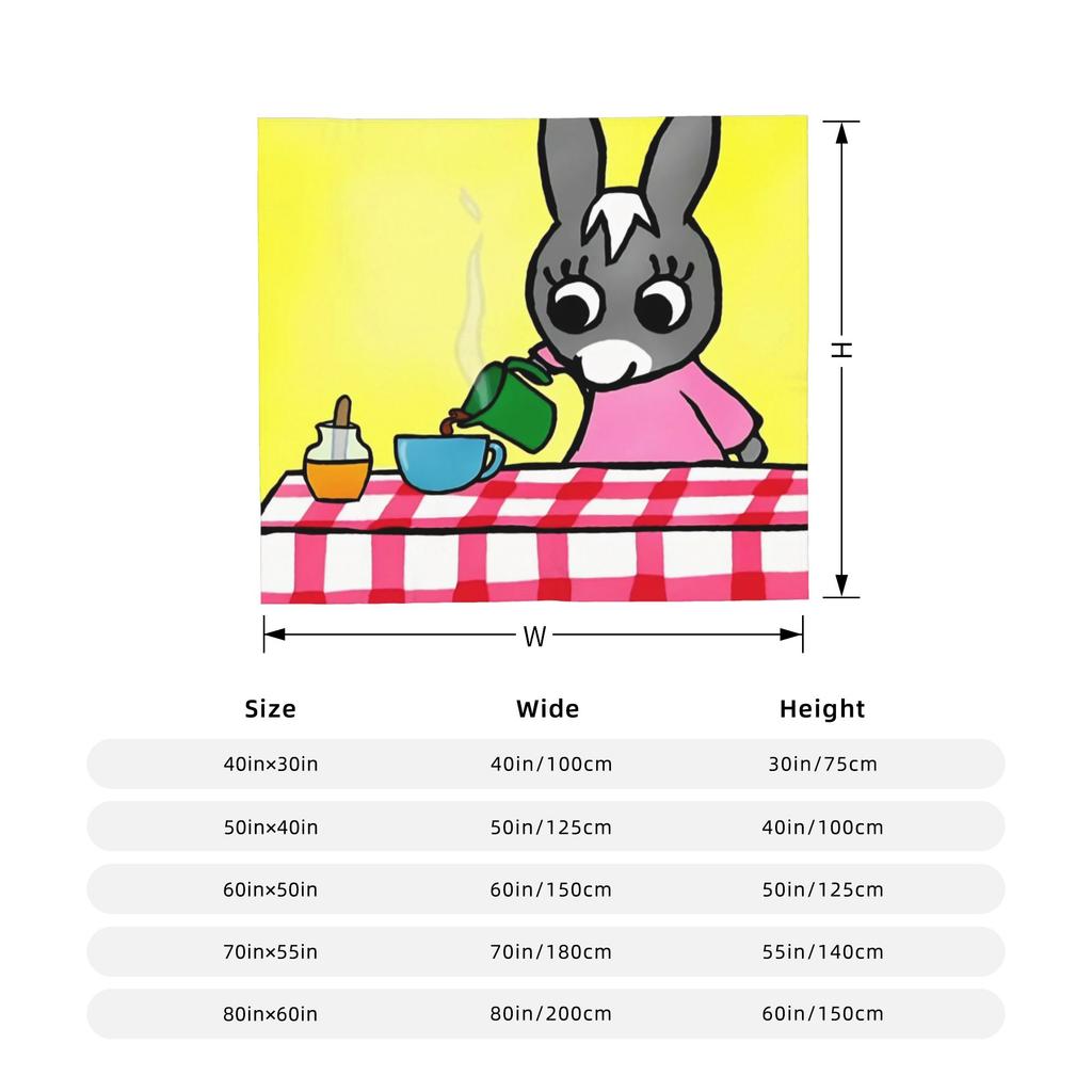 Trotro Cartoon Animation Blankets Cute Flannel Vintage Soft Throw Blankets for Home Winter
