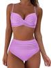 2024 High-Waisted Printed Bikini: Women's European & American Style Swimwear
