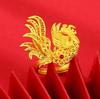 Auspicious & Luxurious Phoenix Coming Open Ring For Women 24K Gold Au999 Phoenix Brings Luck, Noble And Elegant