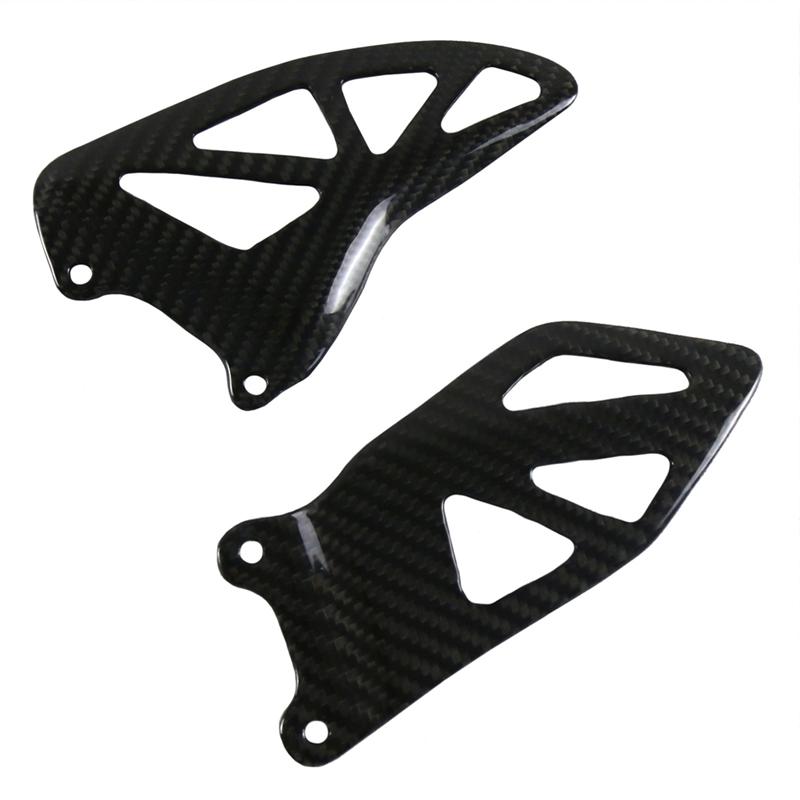 

For GSXR1000 2017-2024 Carbon Fiber Color Motorcycle Heel Guard Rearset Plate Foot Peg Protector Accessories Carbon Fiber Color