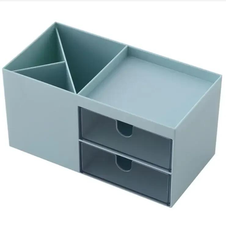 Dormitory Tidy Skin Care Desk Dresser Facial Mask Lipstick Shelf Plastic Box Cosmetics Storage Box Makeup Storage Organizer