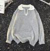 Men's Retro Polo Neck Layered Sweater, Autumn/Winter Style