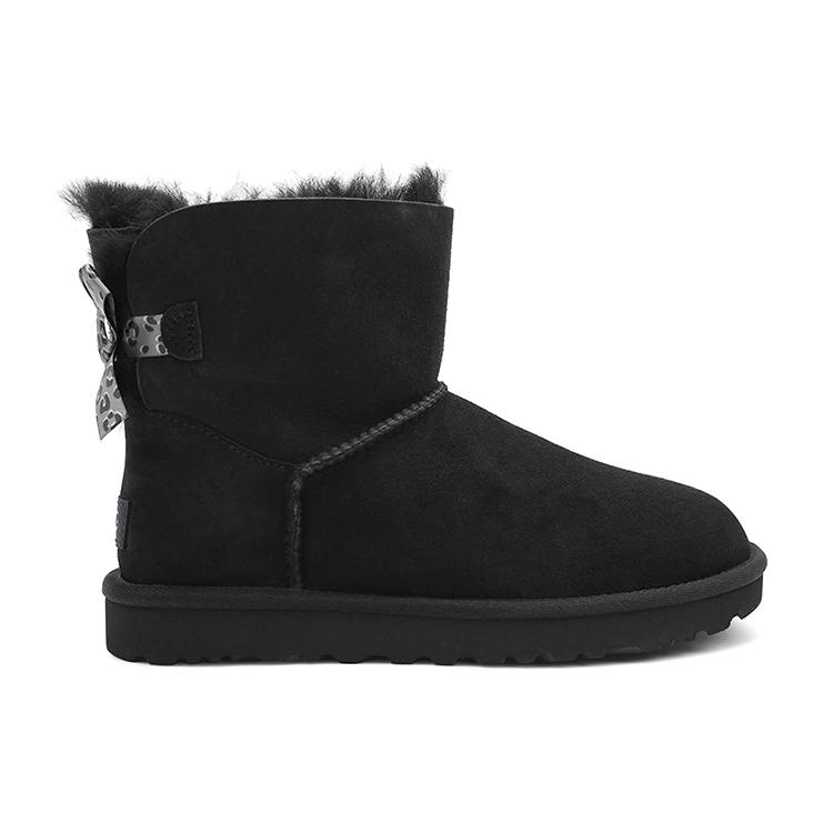 UGG Mini Bailey Bow Ii Exotic Boot 'Black' Women's 1102972-BLK
