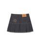 9999 Archive Linking Pleated Denim Skirt