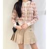 M Brand Early Autumn Diamond Pattern Knit Cardigan - Sweet Temperament Long Sleeve Design