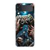 Phone Cover For Samsung Galaxy Z Flip 7 6 5 4 Case Transparent For Samsung Z Flip 3 Hard PC Foldable Bag Game Controller Graphic