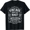 28. Geburtstag T-Shirt 1997 Geburtstagsgeschenke für Unisex Damen T-Shirt Individuell Bedruckte Grafik-T-Shirts Vintage Unisex Kleidung Oberteile