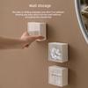 2/4pcs Cotton Pad Holder and Dispenser, Wall-Mounted Cotton Ball Organizer Storage Box, Round Jars Containers for Cotton Balls