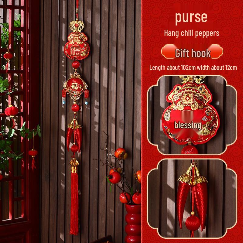 2026 Year of the Horse New Year and Spring Festival Chili Firecracker Ornaments for Living Room