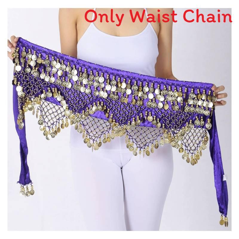 Belly Dance Hip Belt With Triangle Coins For Practice And Performance