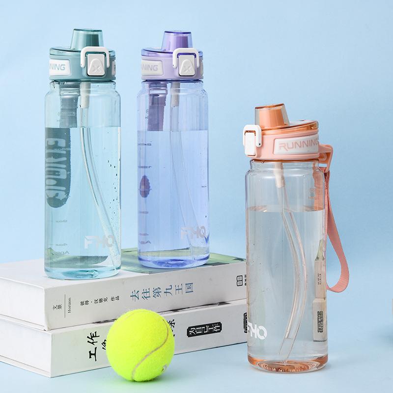Water Bottle New Water Cup Large Capacity High Value Student Plastic Cup Outdoor Fresh Simple Portable Men's and Women's Sports Kettle
