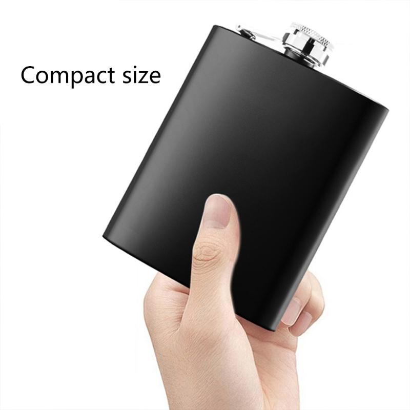 Metal Liquor Container Portable Drinking Vessel Leakproof Hip Flask with Funnel for Adventure Enthusiasts
