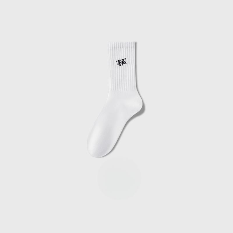 Men's Spring and Autumn Letter Sports Basketball Sweat Absorbing Breathable Deodorizing Long Socks