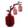 Chinesische Jahresdekoration Vase Waben-Mittelstück Frühlingsfest-Dekor für Büro Hochzeit