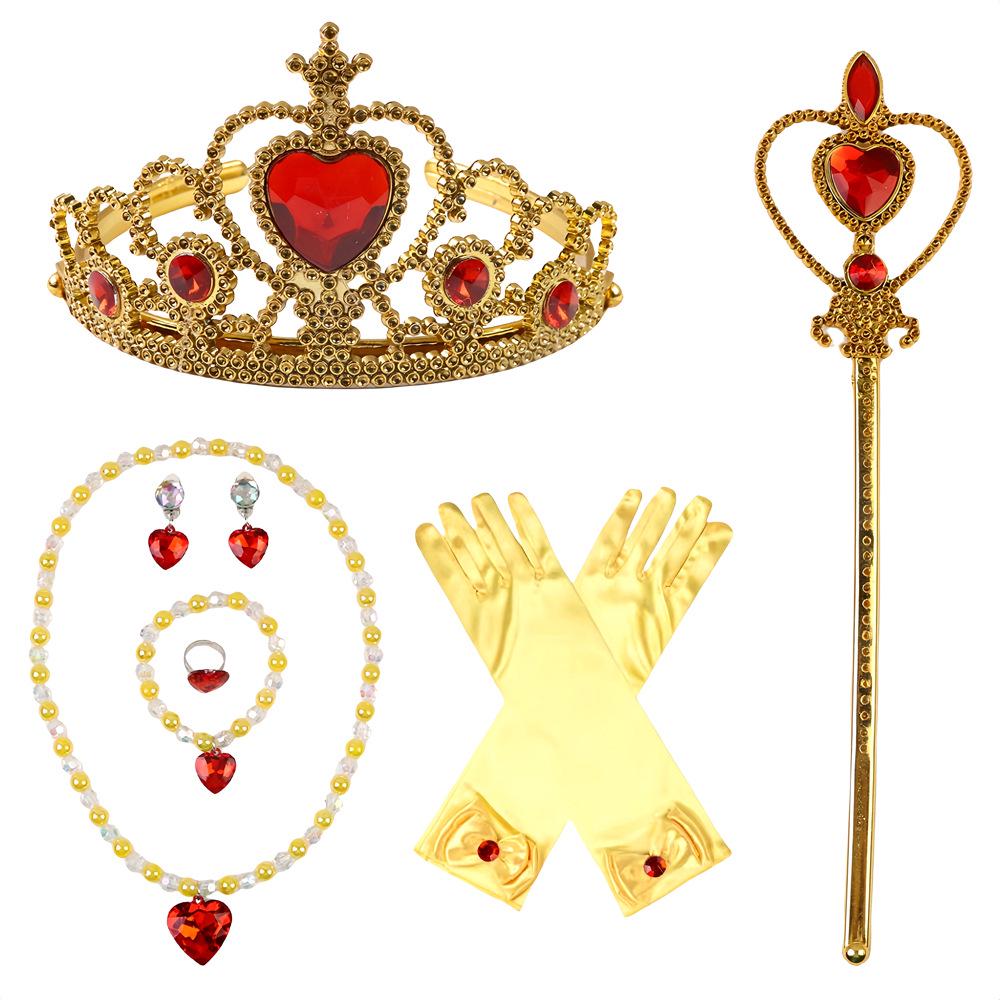 Frozen Princess Dress-Up Set: Necklace, Crown & Fairy Wand for Kids