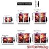 2D flat printing 2pcs Curtains Desert Cacti Sunset Dramatic Sky Digital Printed Polyester Drapes All Season Party & Holiday