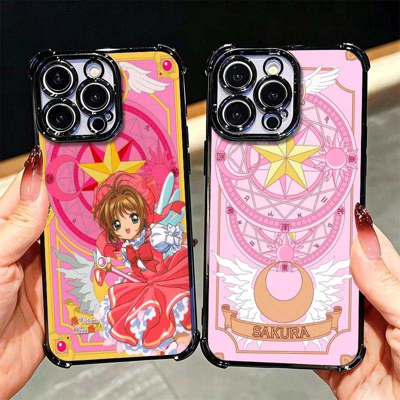 Cardcaptor Sakura Cute Girl Plating Phone Case For Xiaomi Poco X5 X6 X7 X8 Pro Max F8 Ultra F7 M8 M7 M5S Redmi 15C 15 14C 13C 13