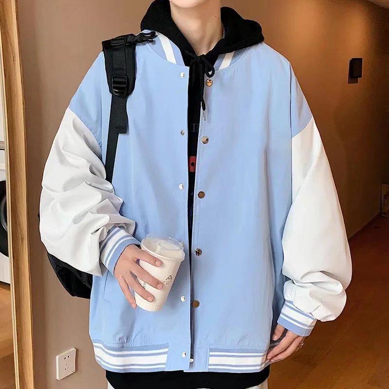 Men's 2024 Spring/Autumn Loose Hoodie Cardigan Jacket - Teen Student Baseball Style