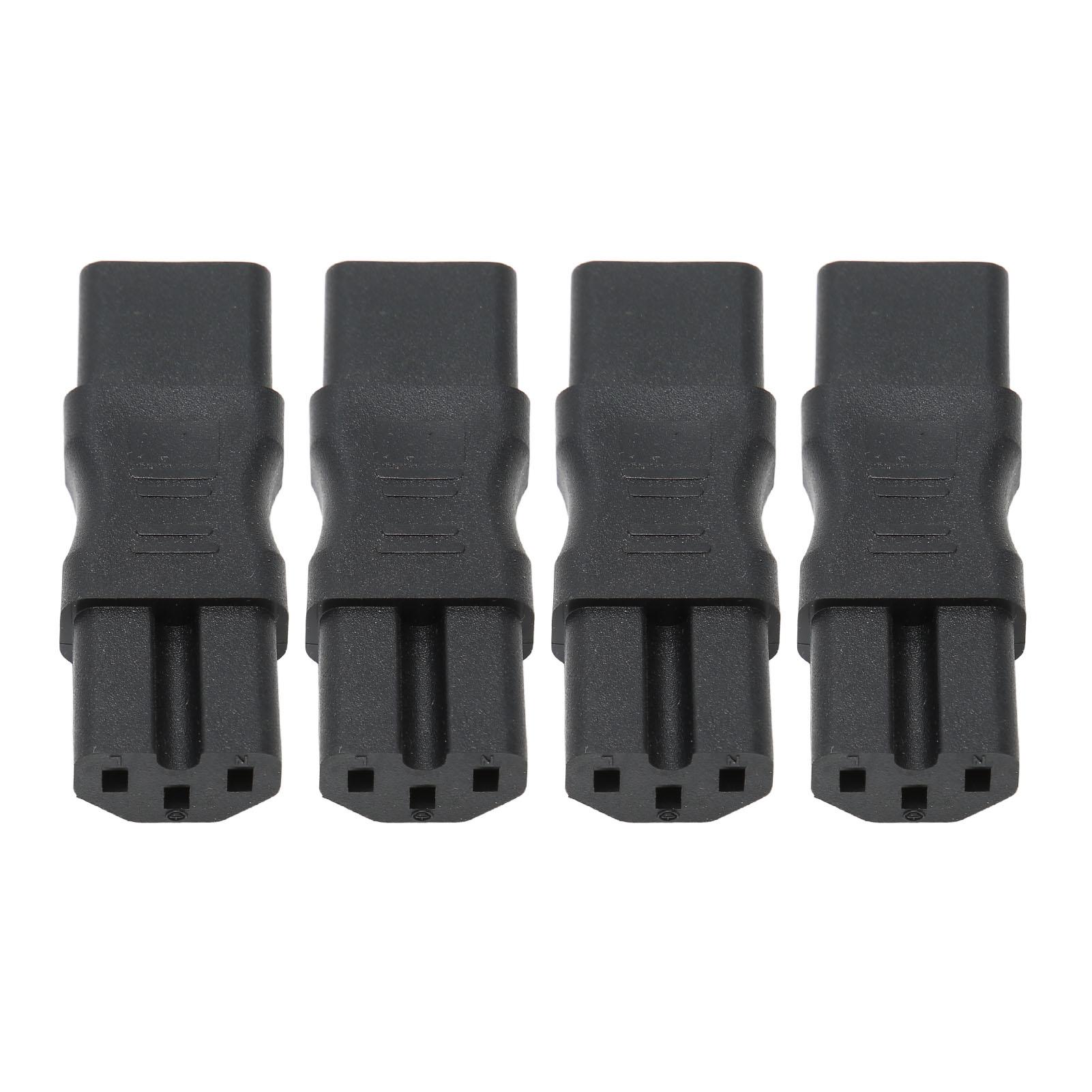 

4pcs IEC320 C13 to IEC320 C15 Power Adapter Professional Standard Computer Power Adapter for Laptop