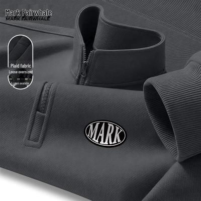 Men's Stand Collar Letter Print Pullover Sweatshirt