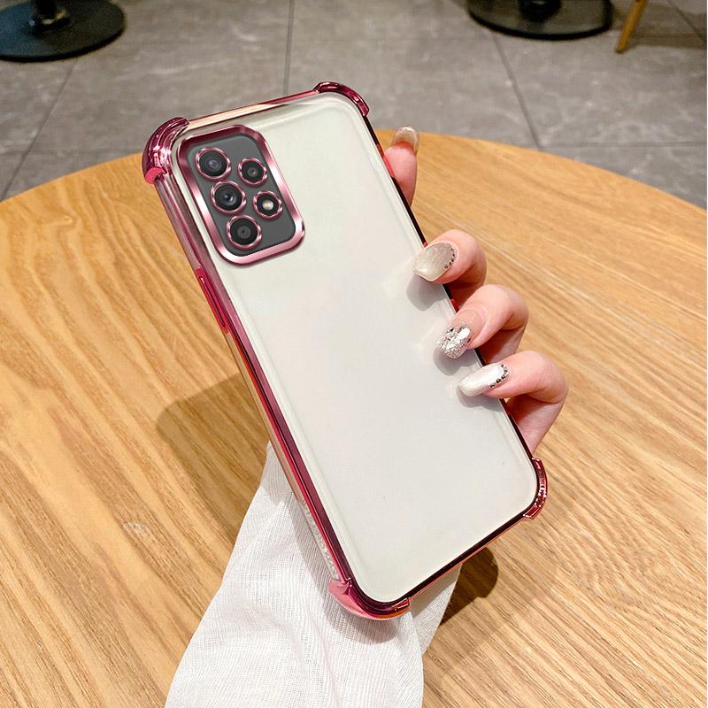 For Samsung A33 Case Galaxy A52 A32 A52S A53 A54 A55 A73 A51 4G Phone Case Four Corners Thickening Shookproof Plating back cover